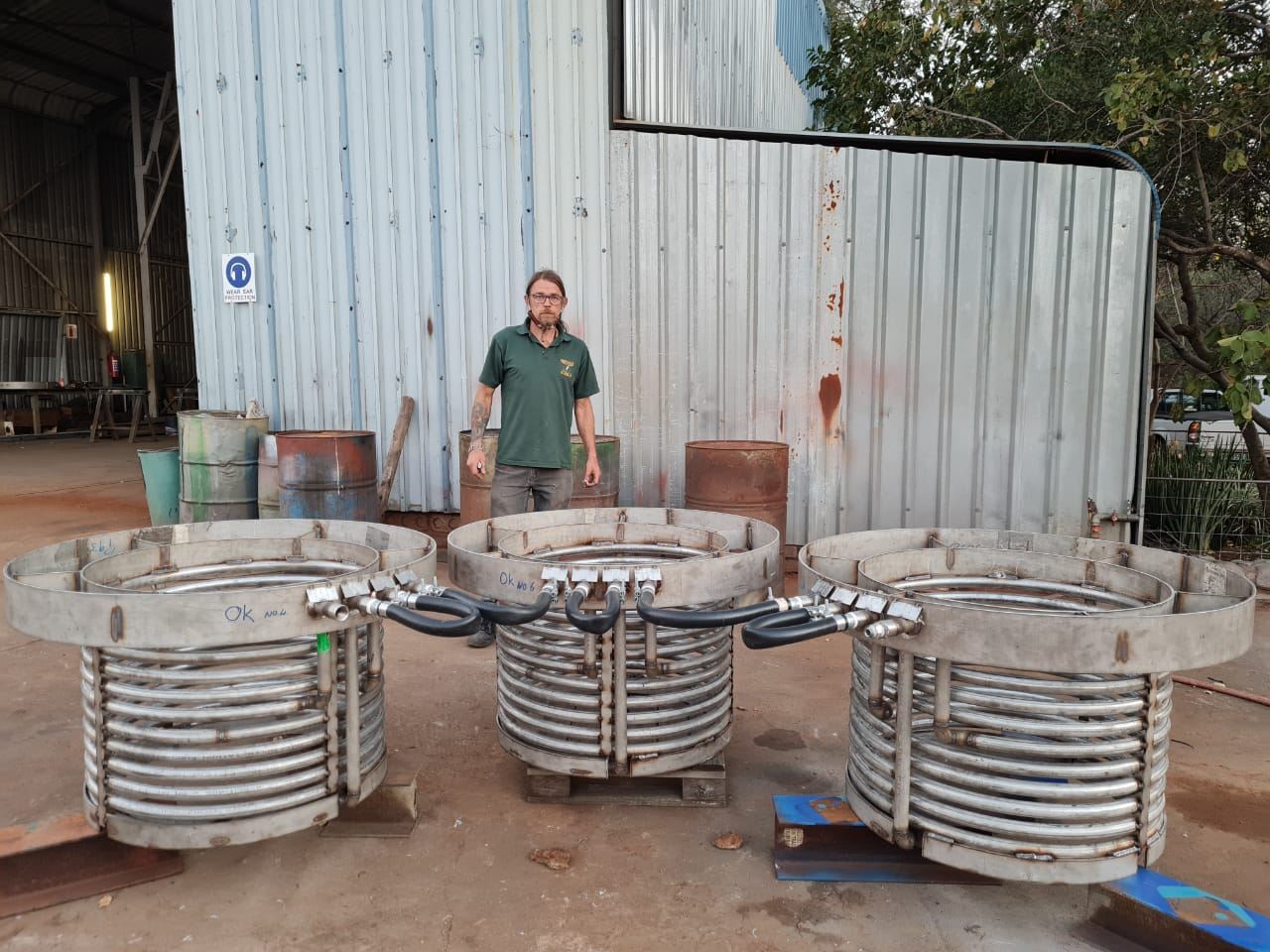 Furnace feed chute tips fabricated by NWPS