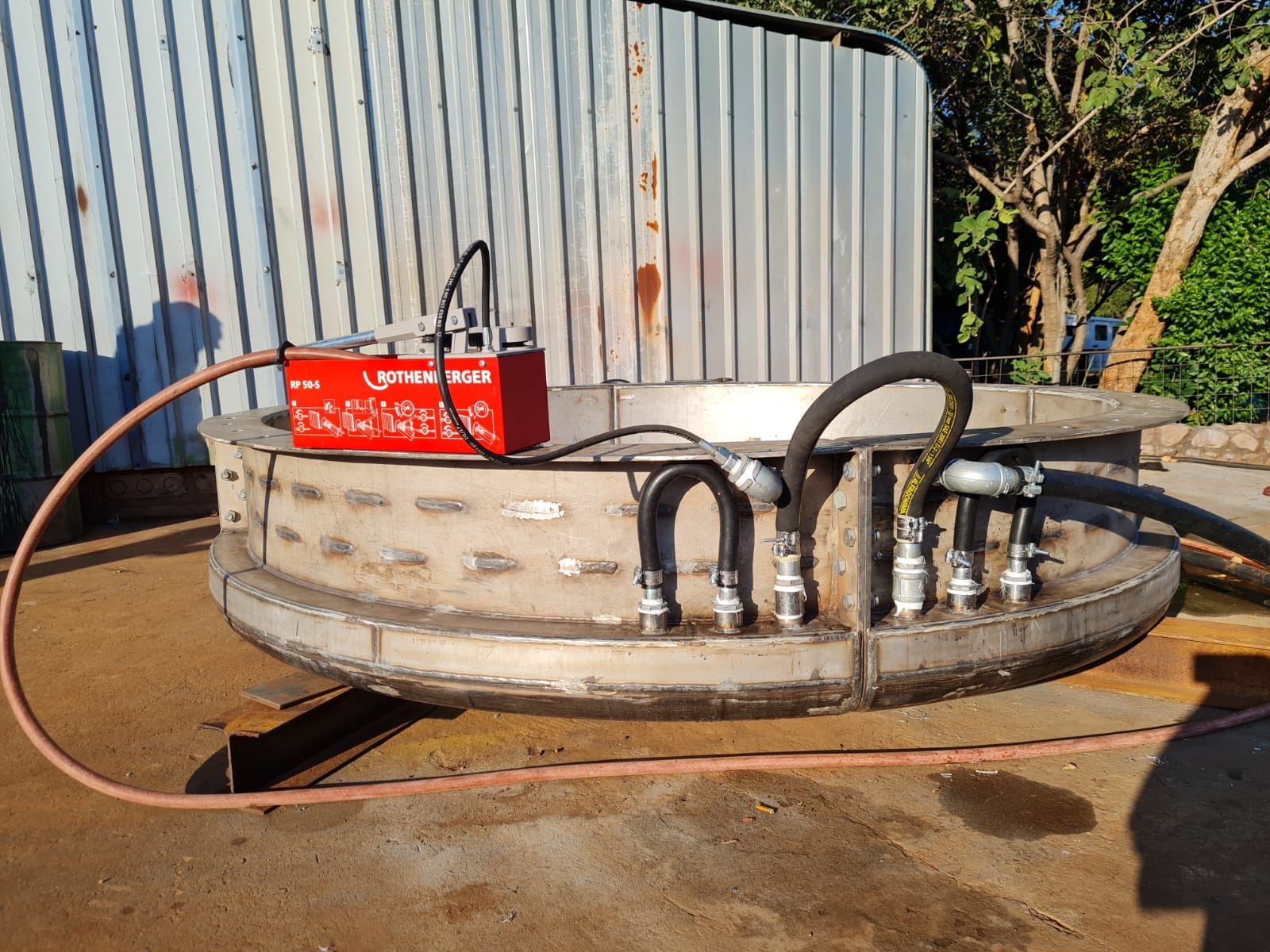 Furnace ring beam fabricated by NWPS