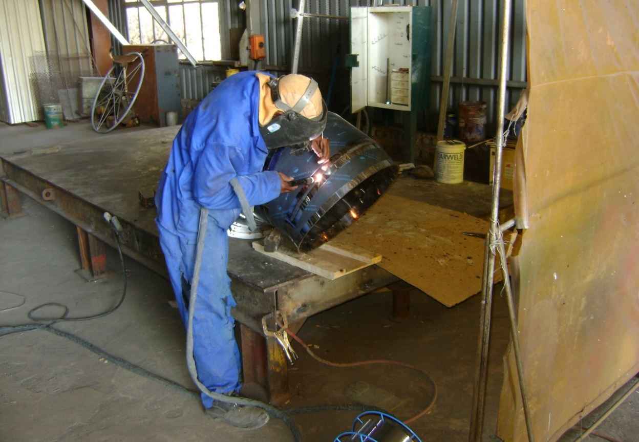 TIG welding in the NWPS workshop